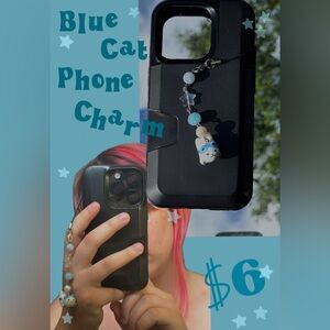 Blue Cat Phone Charm! 🩵🩵
